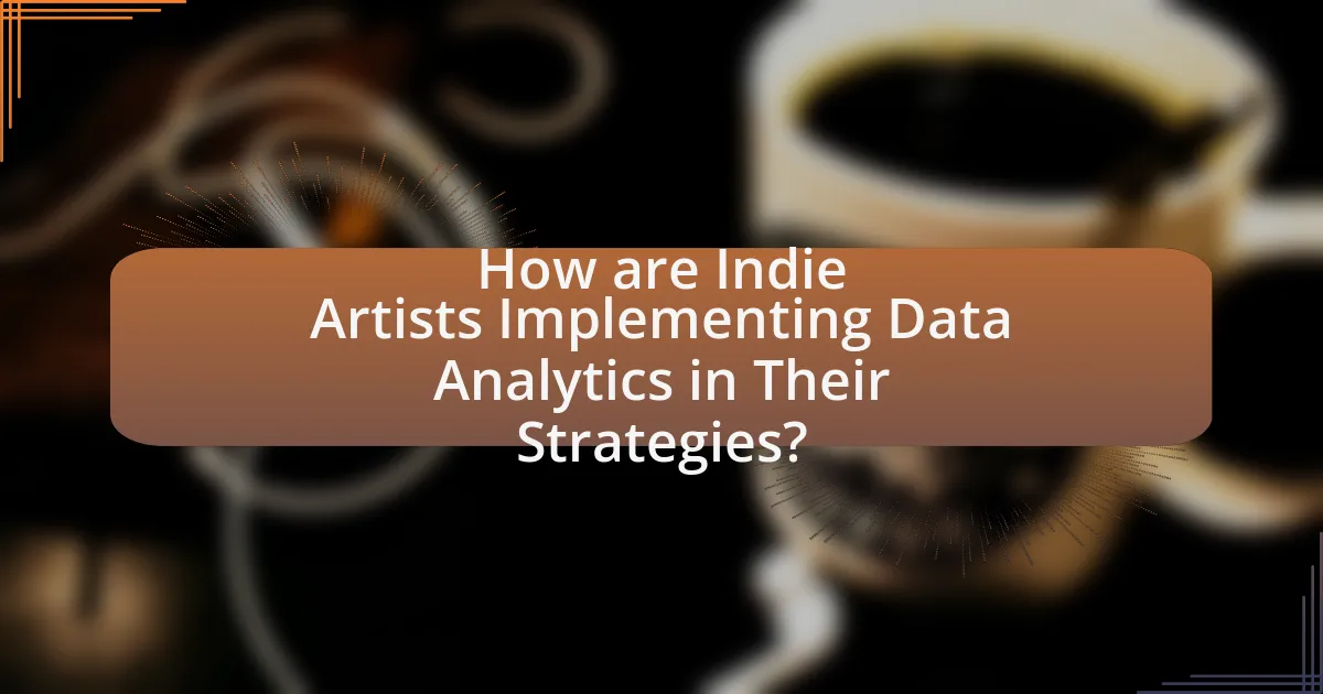 How are Indie Artists Implementing Data Analytics in Their Strategies?