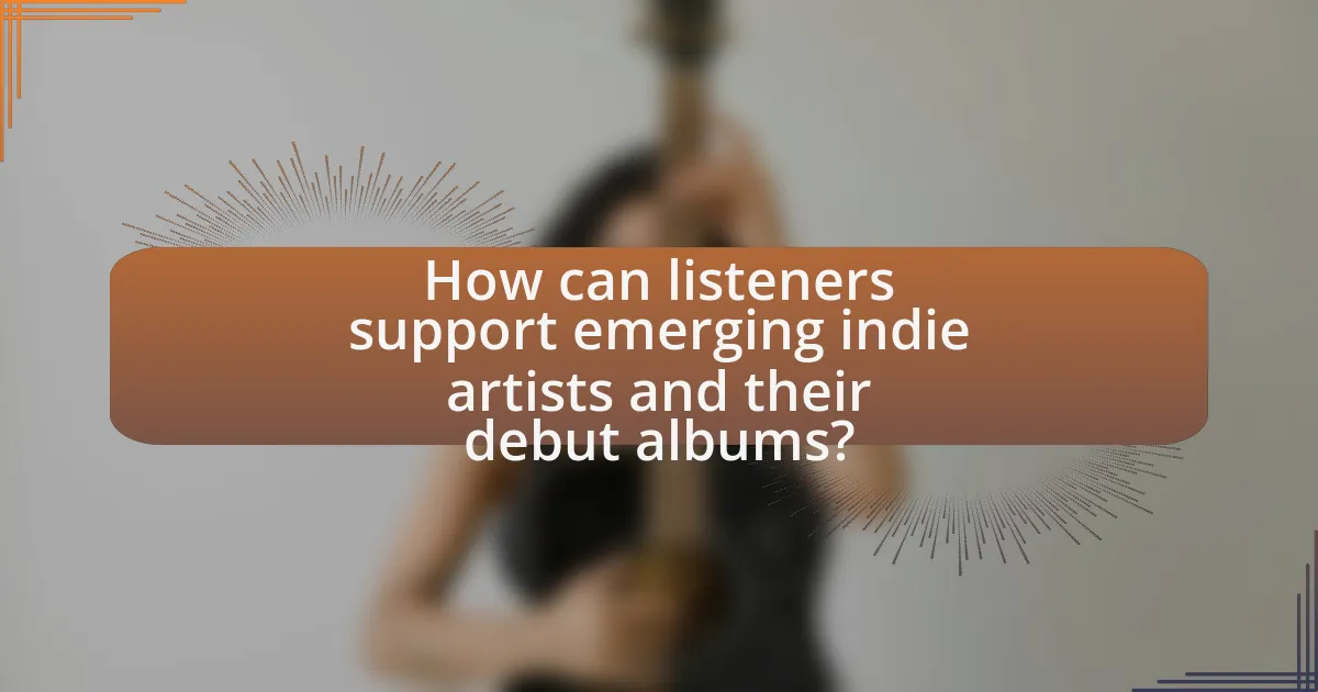 How can listeners support emerging indie artists and their debut albums?