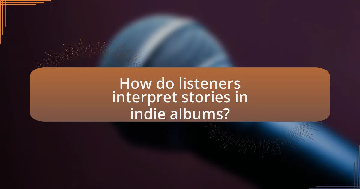 How do listeners interpret stories in indie albums?