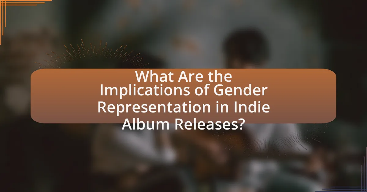What Are the Implications of Gender Representation in Indie Album Releases?