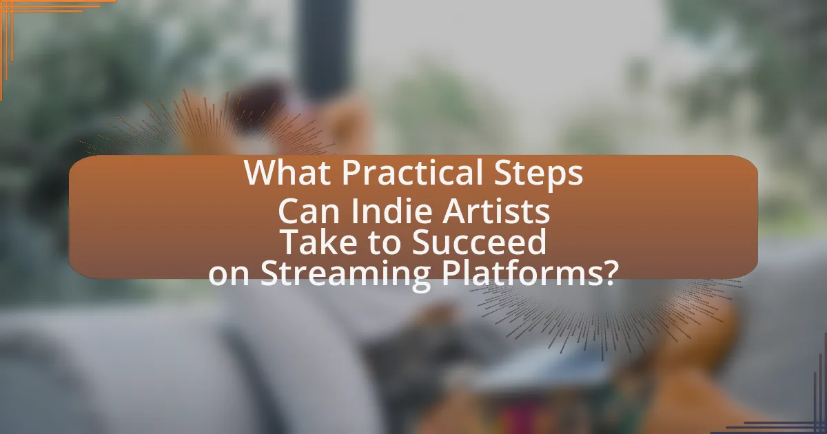 What Practical Steps Can Indie Artists Take to Succeed on Streaming Platforms?