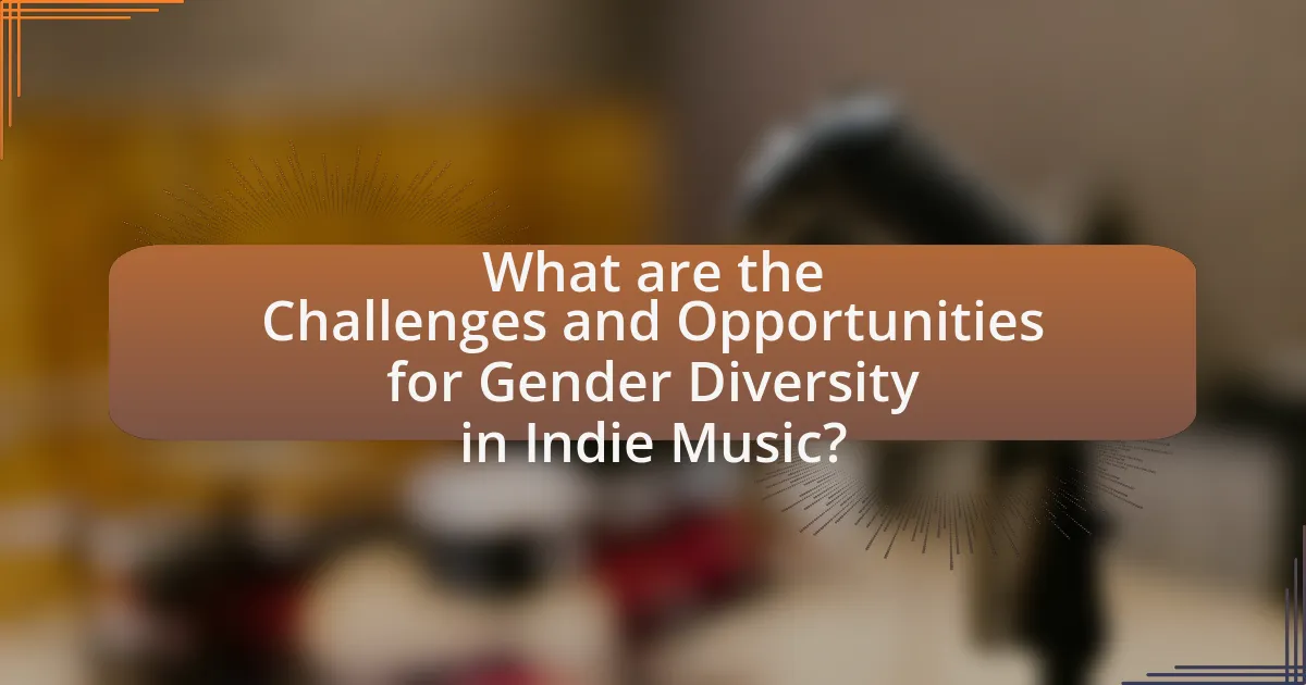 What are the Challenges and Opportunities for Gender Diversity in Indie Music?