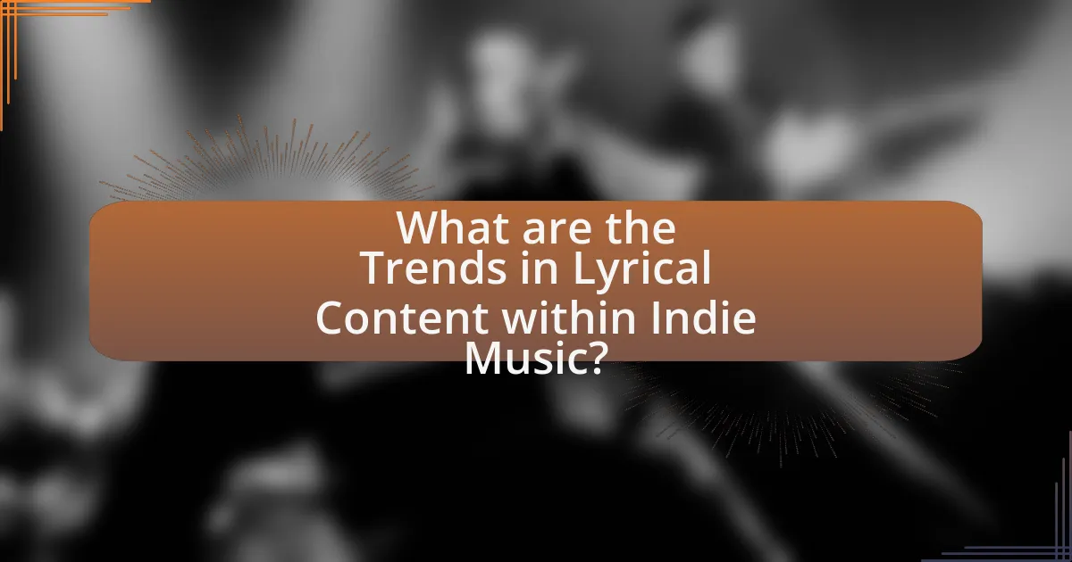 What are the Trends in Lyrical Content within Indie Music?