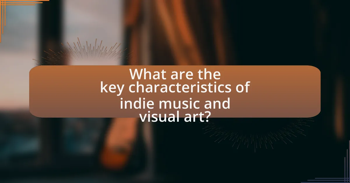 What are the key characteristics of indie music and visual art?