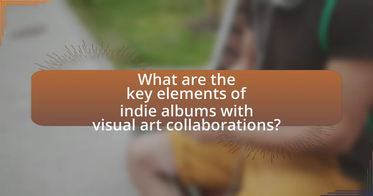 What are the key elements of indie albums with visual art collaborations?