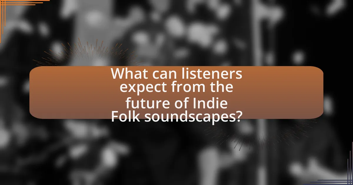 What can listeners expect from the future of Indie Folk soundscapes?