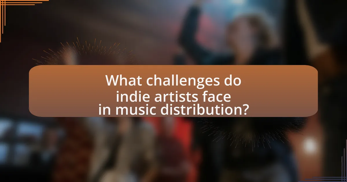 What challenges do indie artists face in music distribution?