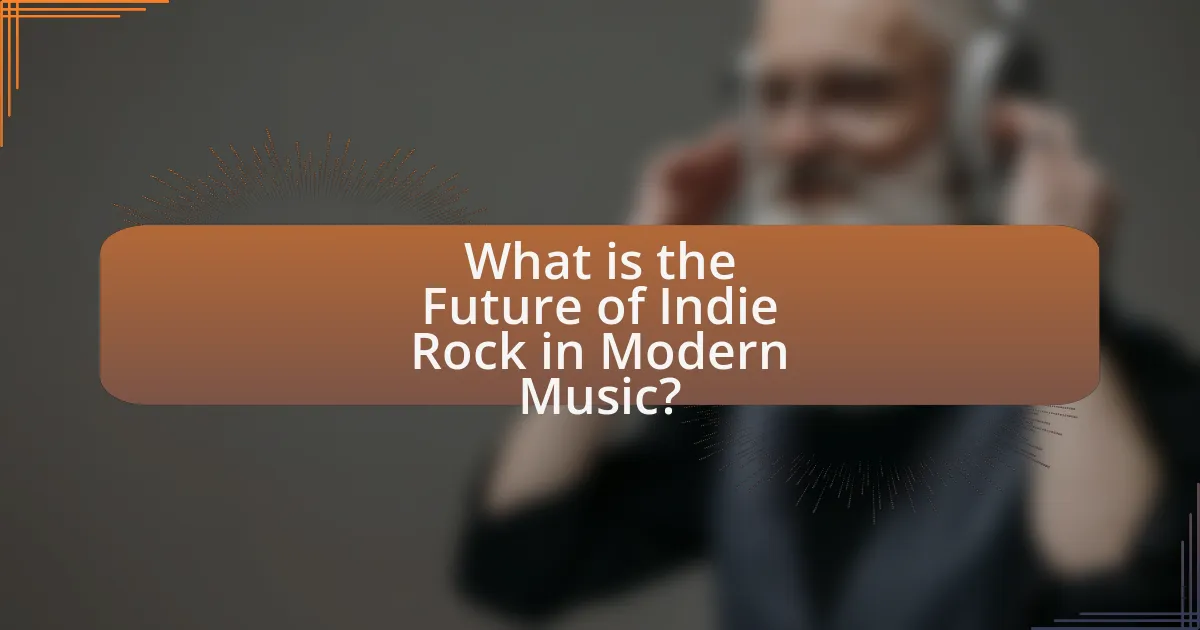 What is the Future of Indie Rock in Modern Music?