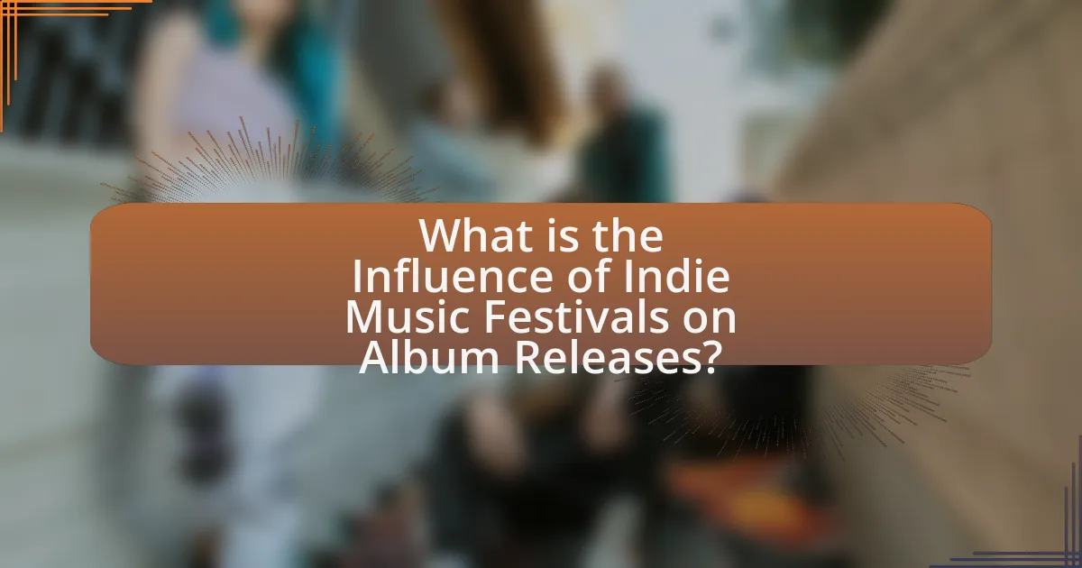 What is the Influence of Indie Music Festivals on Album Releases?
