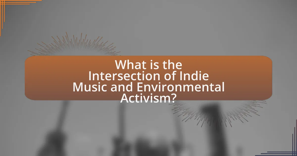 What is the Intersection of Indie Music and Environmental Activism?