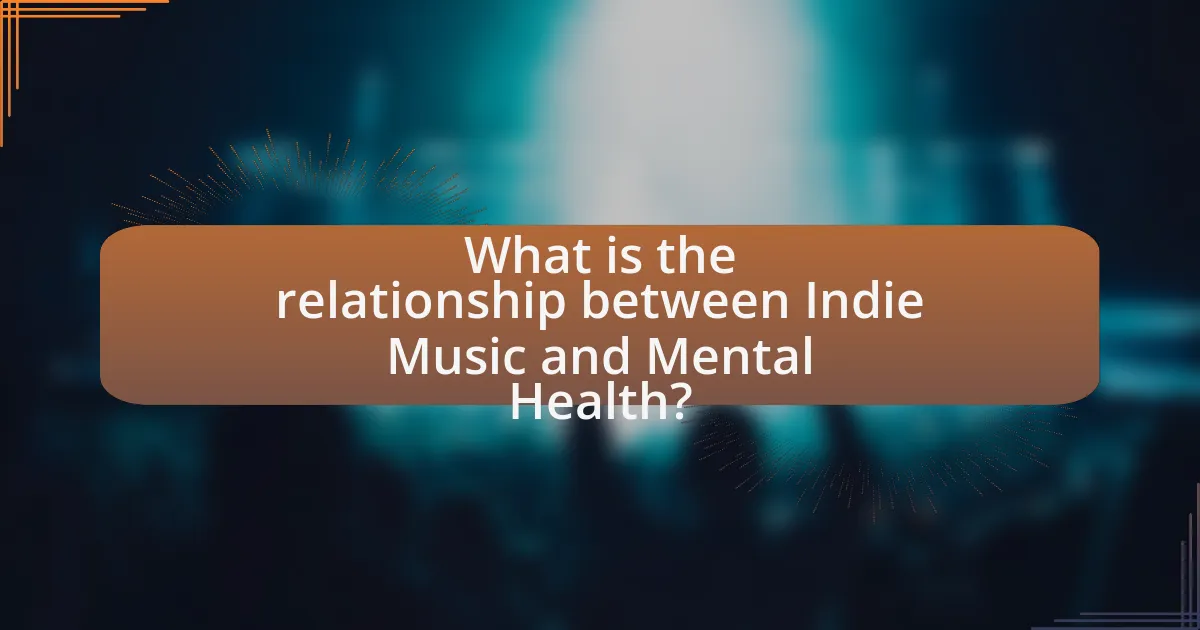 What is the relationship between Indie Music and Mental Health?
