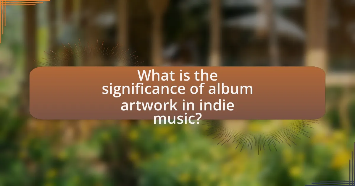 What is the significance of album artwork in indie music?