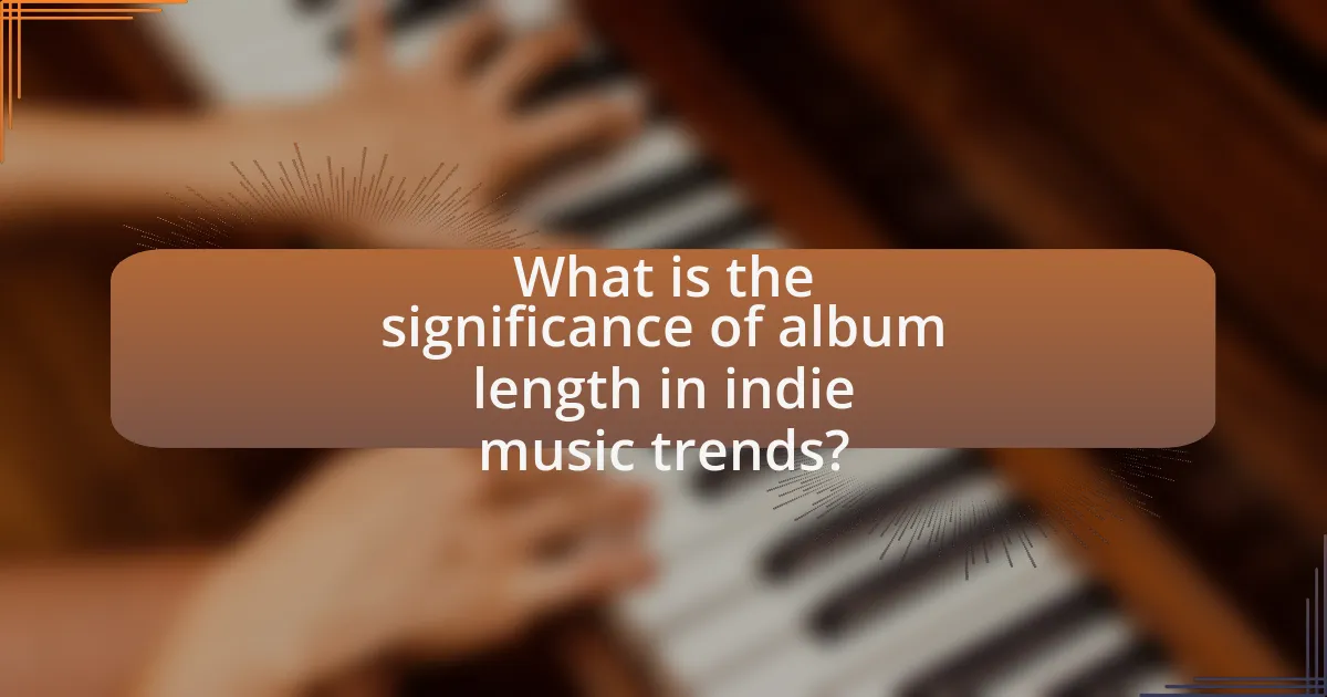 What is the significance of album length in indie music trends?
