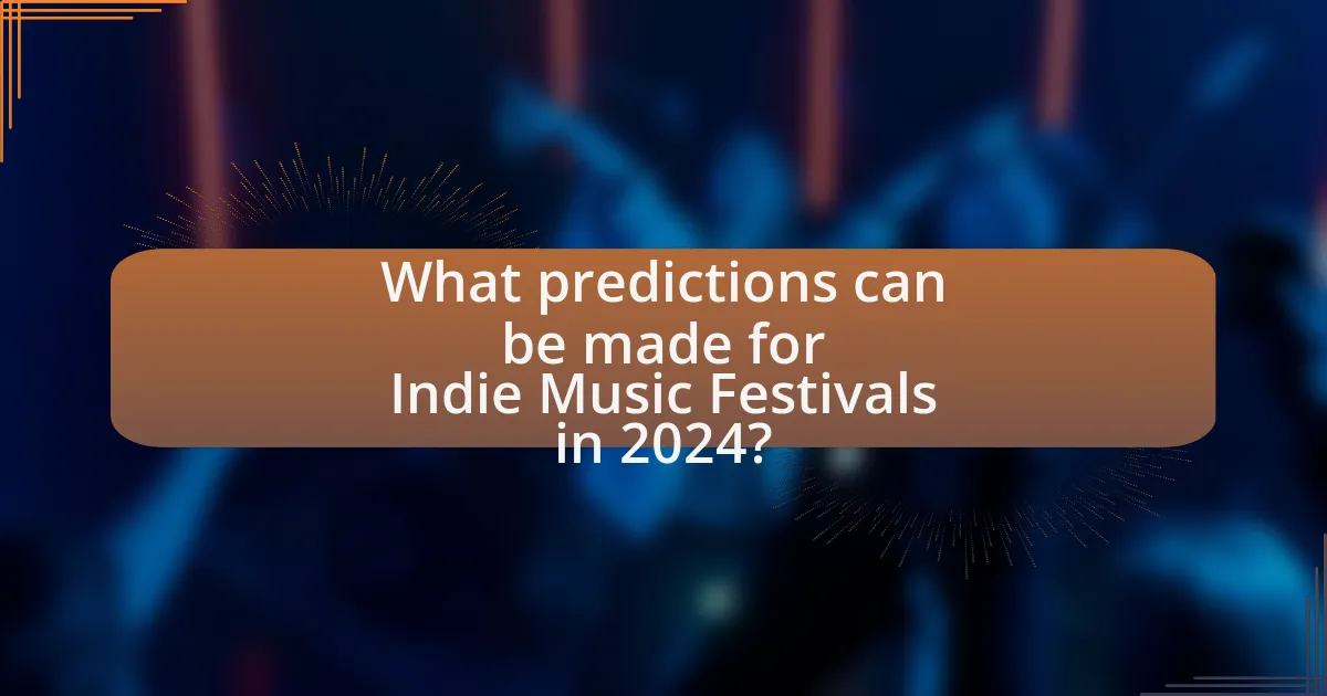 What predictions can be made for Indie Music Festivals in 2024?