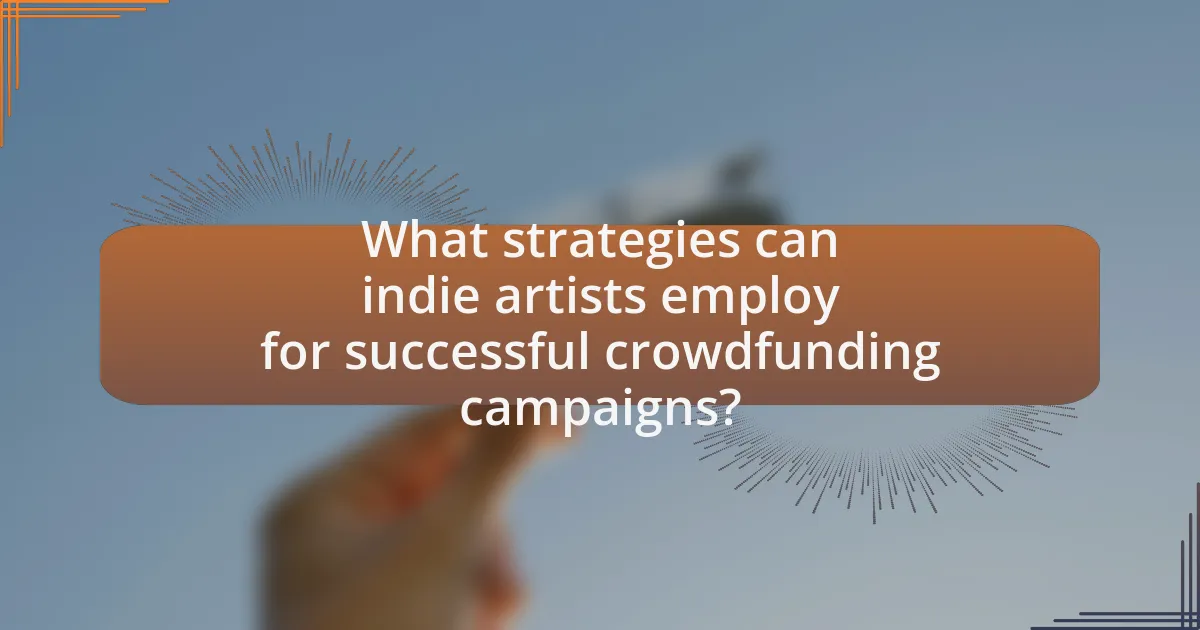 What strategies can indie artists employ for successful crowdfunding campaigns?