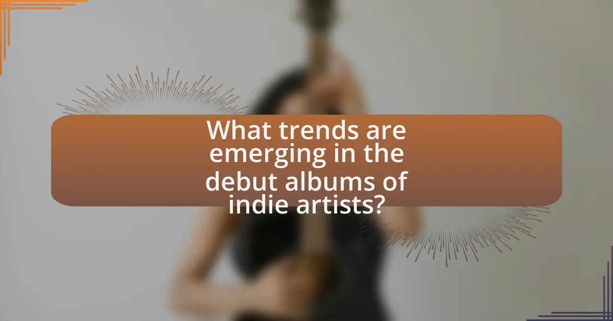 What trends are emerging in the debut albums of indie artists?