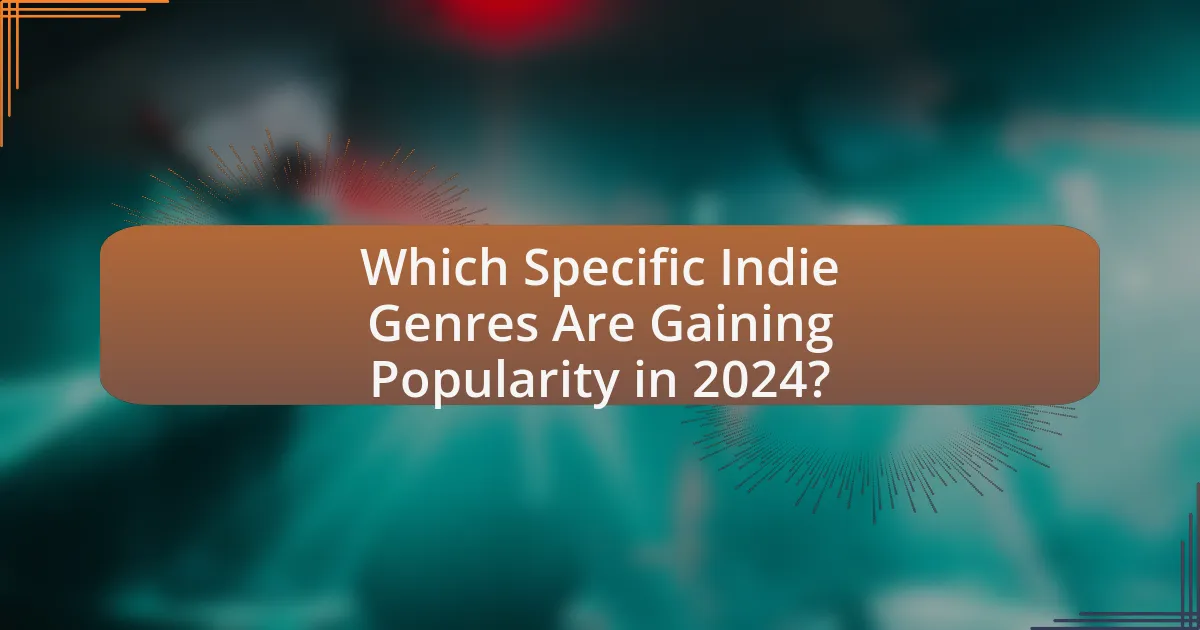 Which Specific Indie Genres Are Gaining Popularity in 2024?