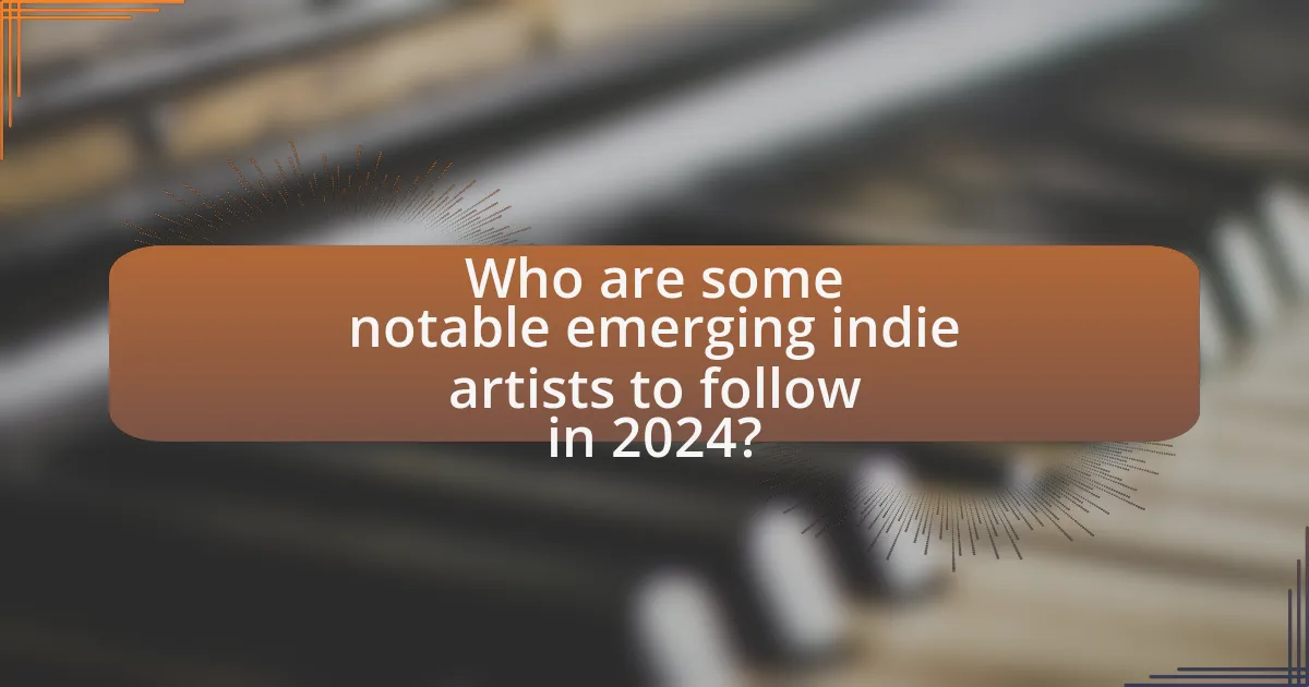 Who are some notable emerging indie artists to follow in 2024?